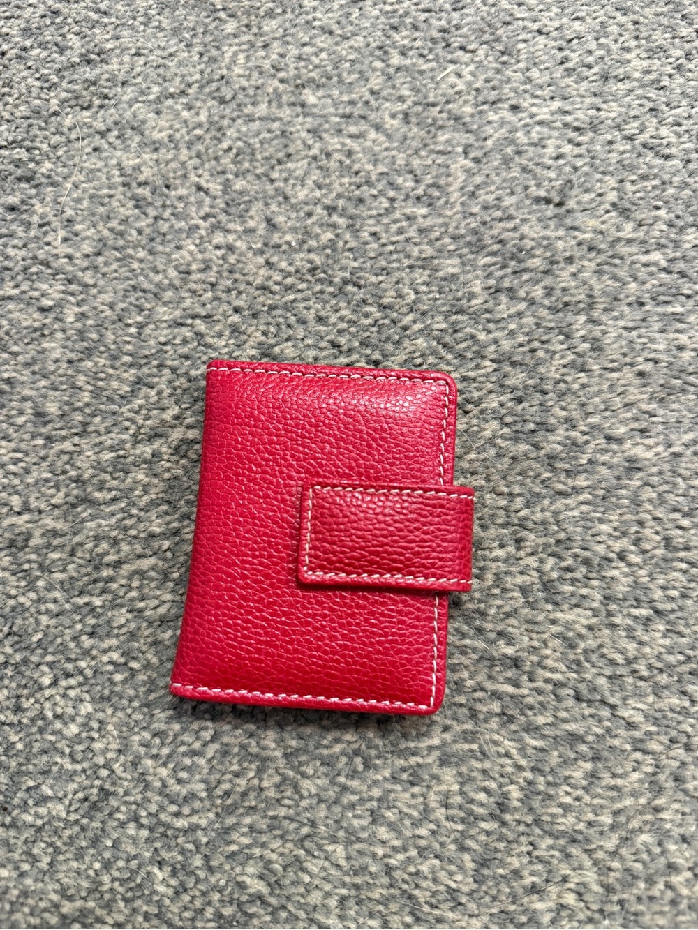 Vintage Red Leather Saks Fifth Ave mini wallet photo book